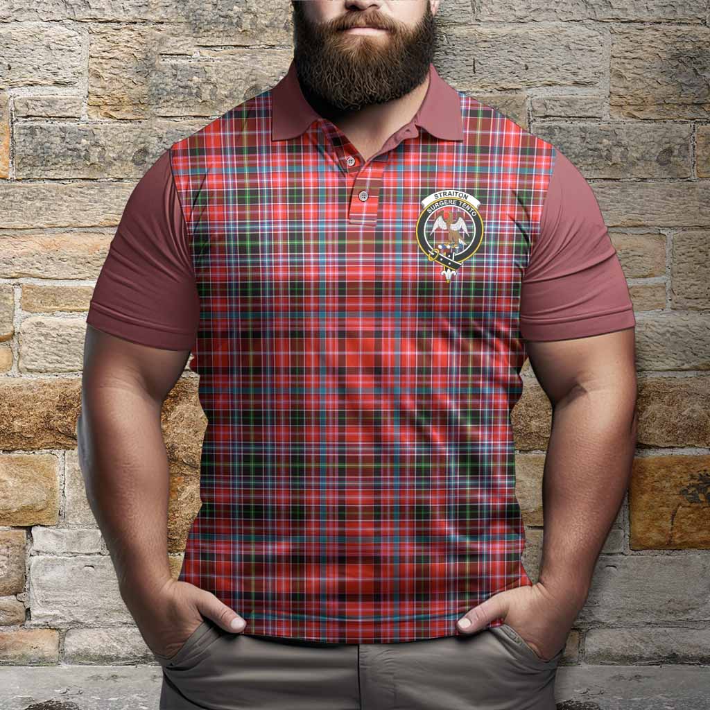 Straiton Tartan Accent Polo Shirt with Family Crest