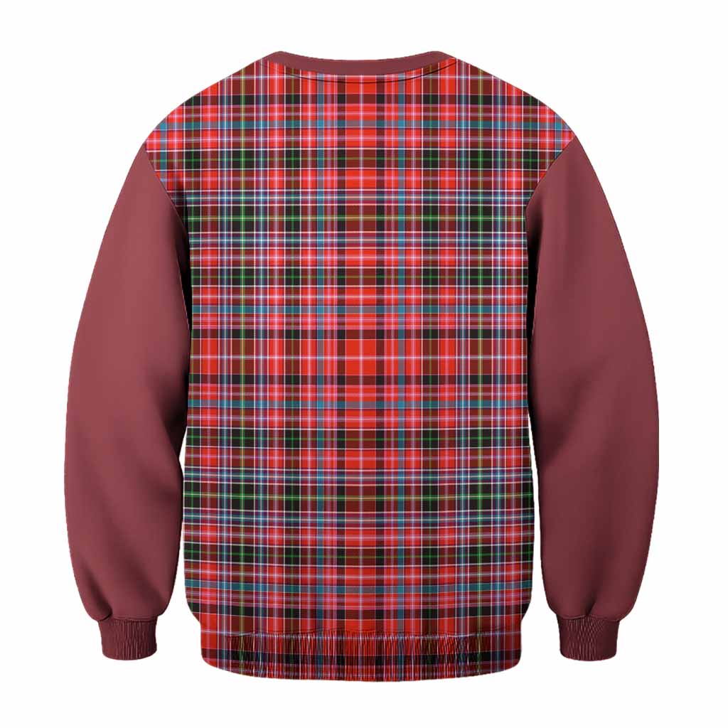 Straiton Tartan Accent Sweatshirt with Family Crest