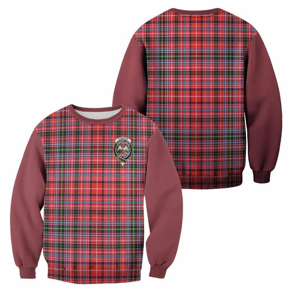 Straiton Tartan Accent Sweatshirt with Family Crest