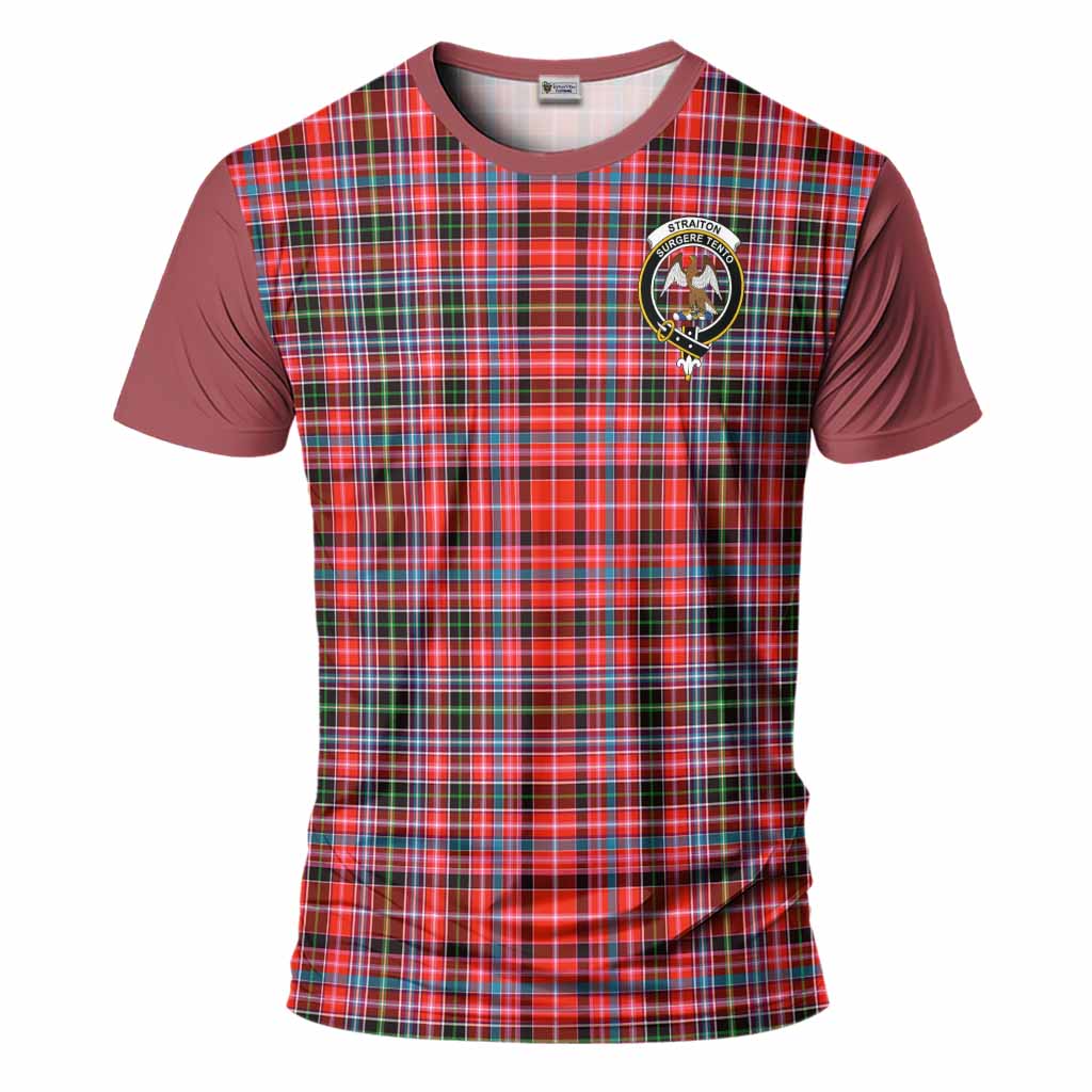 Straiton Tartan Accent T-Shirt with Family Crest