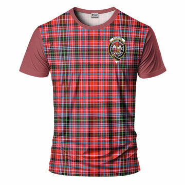 Straiton Tartan Accent T-Shirt with Family Crest