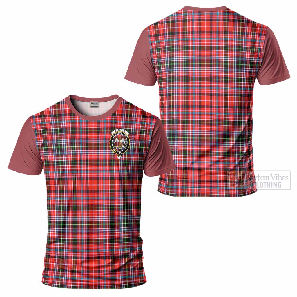 Straiton Tartan Accent T-Shirt with Family Crest