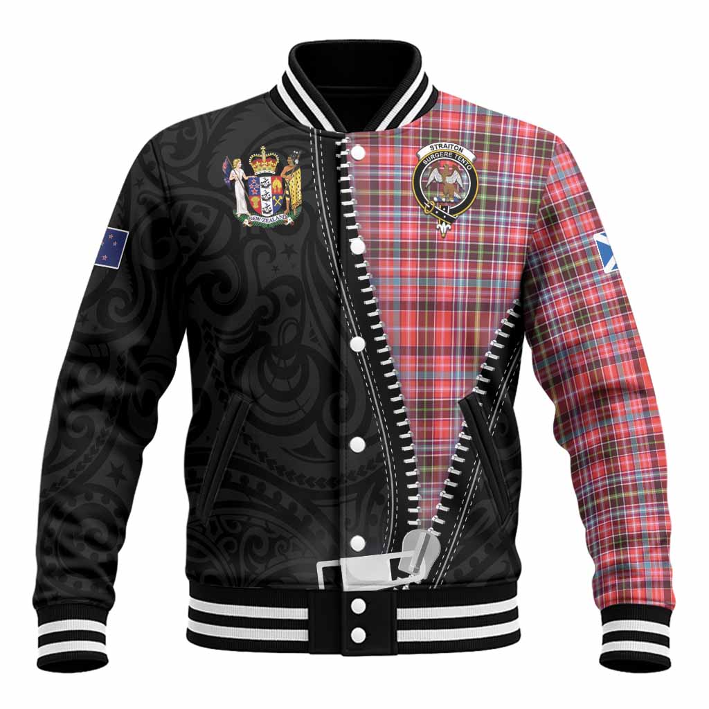 Straiton Tartan Baseball Jacket New Zealand Pattern Unique Zipper Stylized