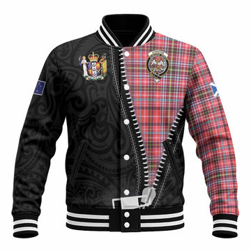 Straiton Tartan Baseball Jacket New Zealand Pattern Unique Zipper Stylized