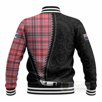 Straiton Tartan Baseball Jacket New Zealand Pattern Unique Zipper Stylized