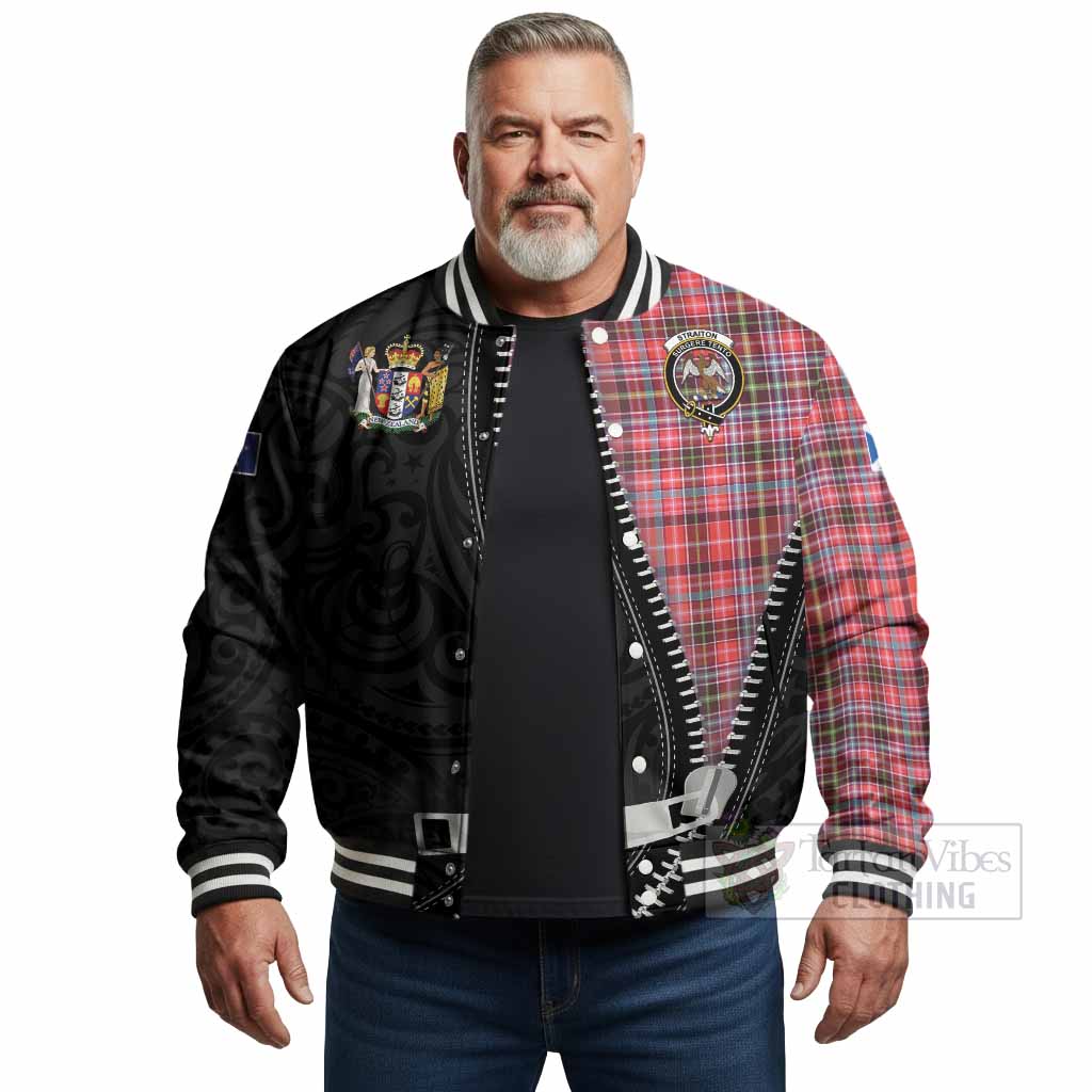 Straiton Tartan Baseball Jacket New Zealand Pattern Unique Zipper Stylized