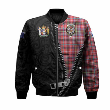 Straiton Tartan Bomber Jacket New Zealand Pattern Unique Zipper Stylized