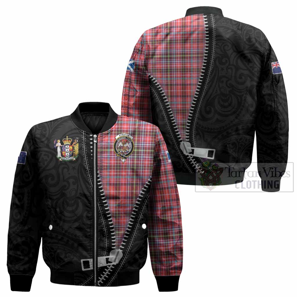 Straiton Tartan Bomber Jacket New Zealand Pattern Unique Zipper Stylized