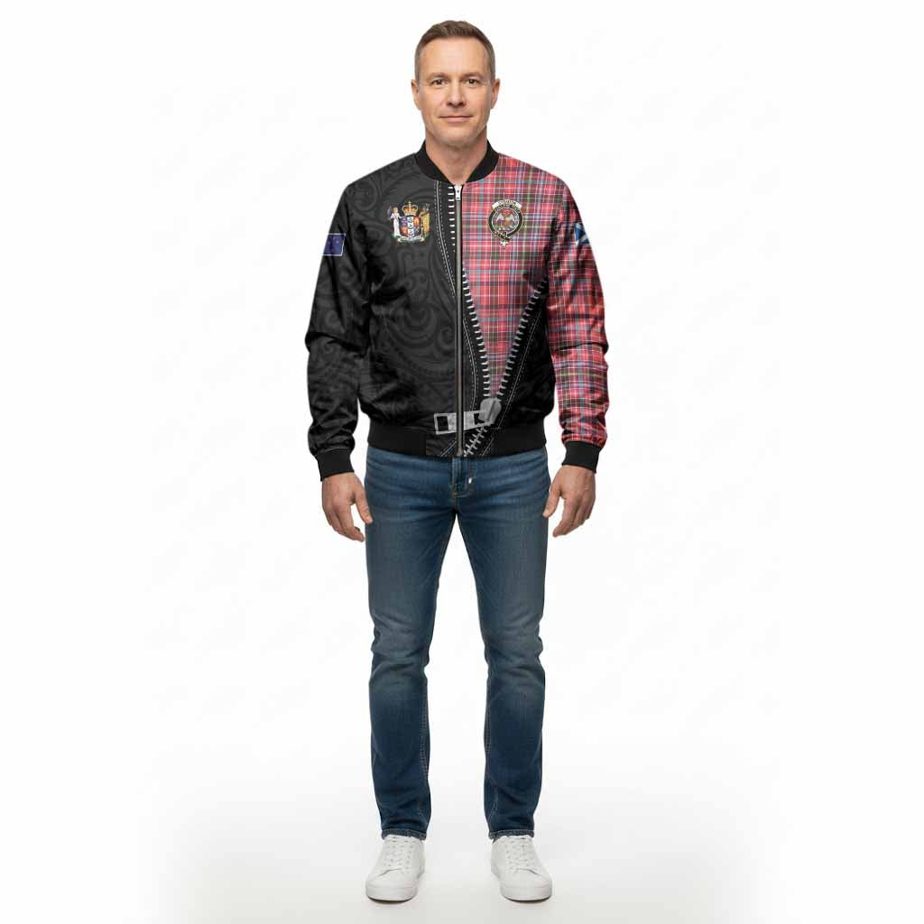 Straiton Tartan Bomber Jacket New Zealand Pattern Unique Zipper Stylized