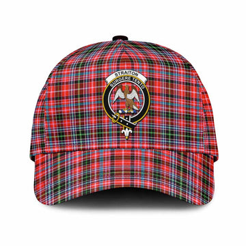 Straiton Tartan Classic Cap with Family Crest