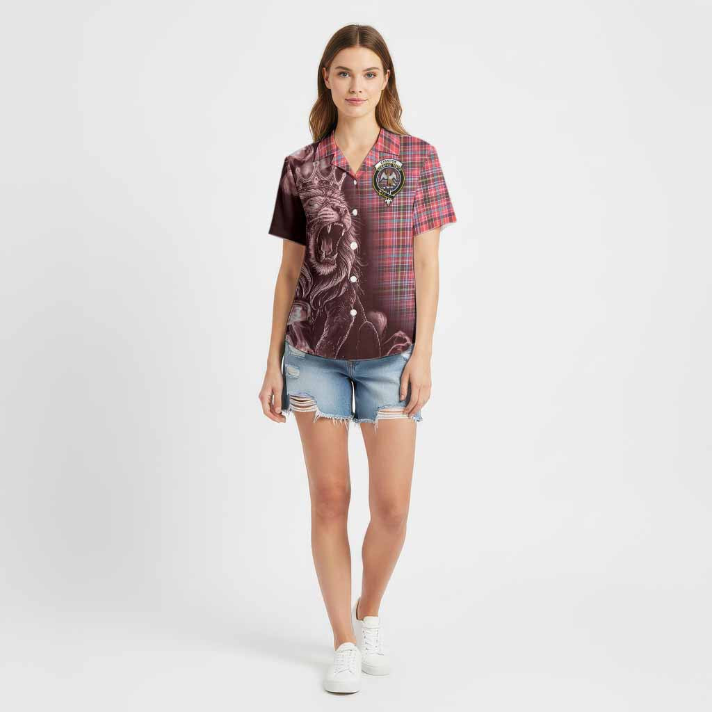 Straiton Tartan Cotton Hawaiian Shirt Roaring Lion Heritage