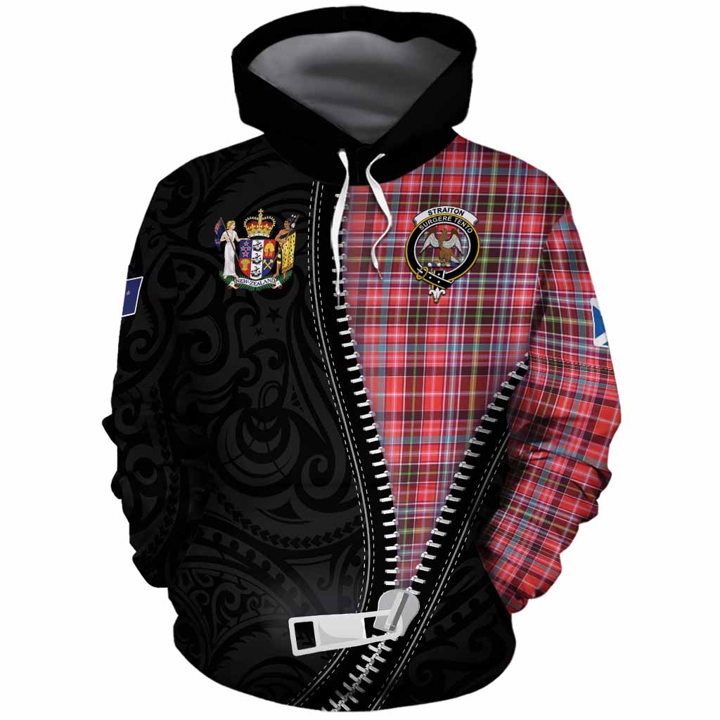 Straiton Tartan Cotton Hoodie New Zealand Pattern Unique Zipper Stylized