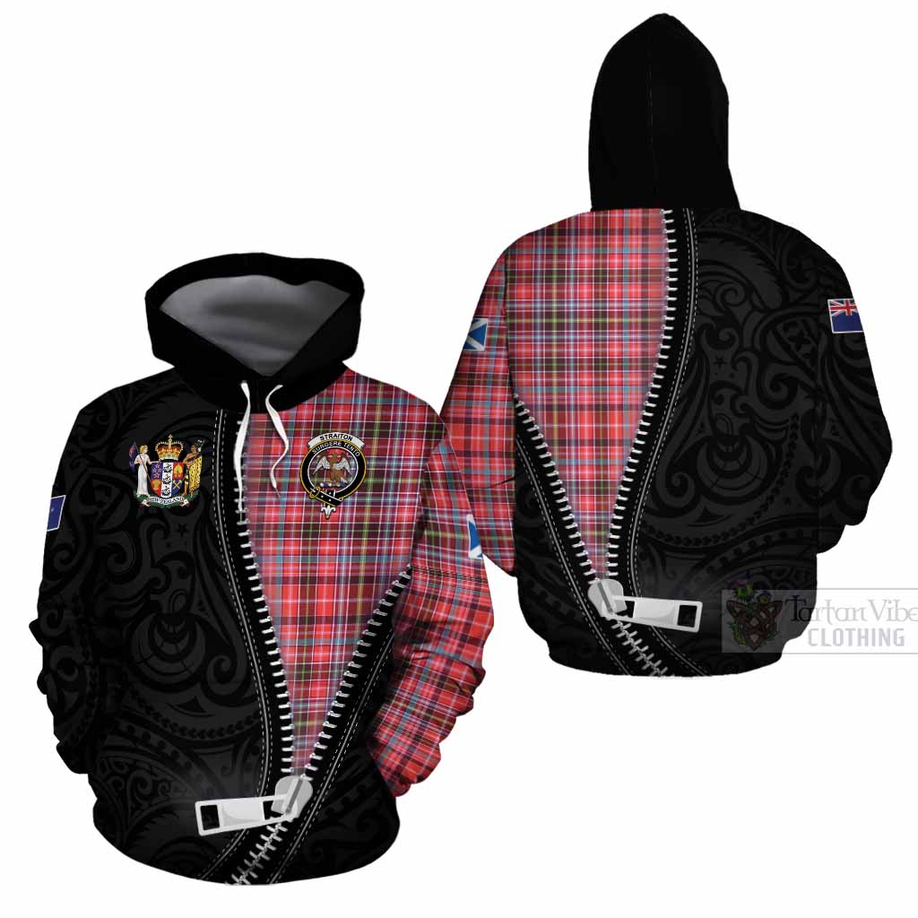 Straiton Tartan Cotton Hoodie New Zealand Pattern Unique Zipper Stylized