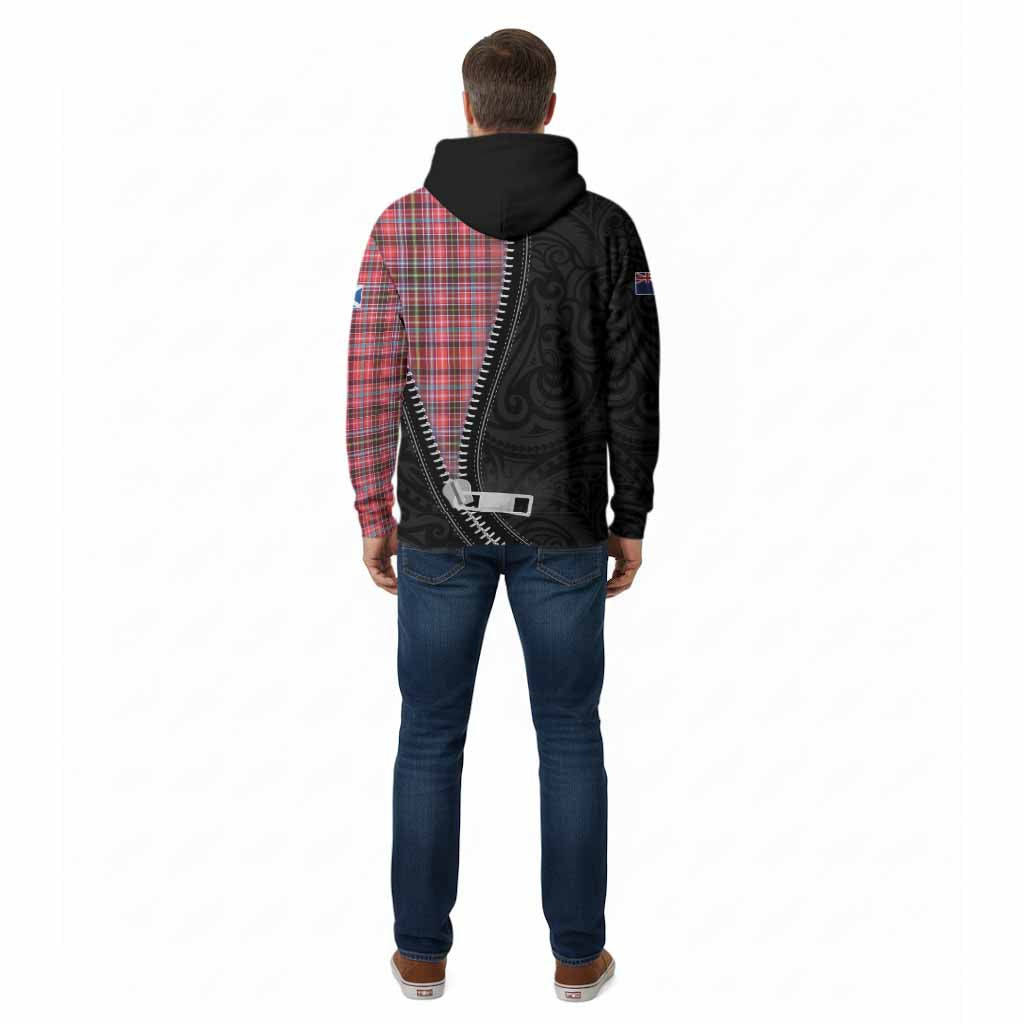 Straiton Tartan Cotton Hoodie New Zealand Pattern Unique Zipper Stylized