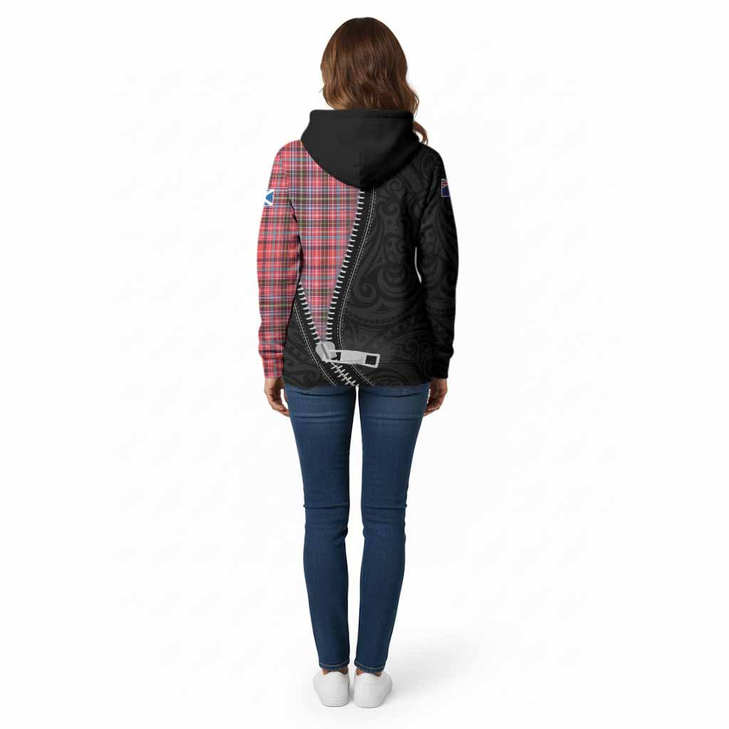 Straiton Tartan Cotton Hoodie New Zealand Pattern Unique Zipper Stylized