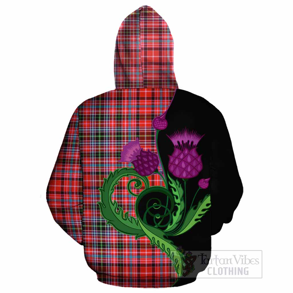 Straiton Tartan Cotton Hoodie Traditional Scottish Thistle