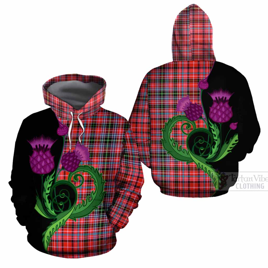 Straiton Tartan Cotton Hoodie Traditional Scottish Thistle
