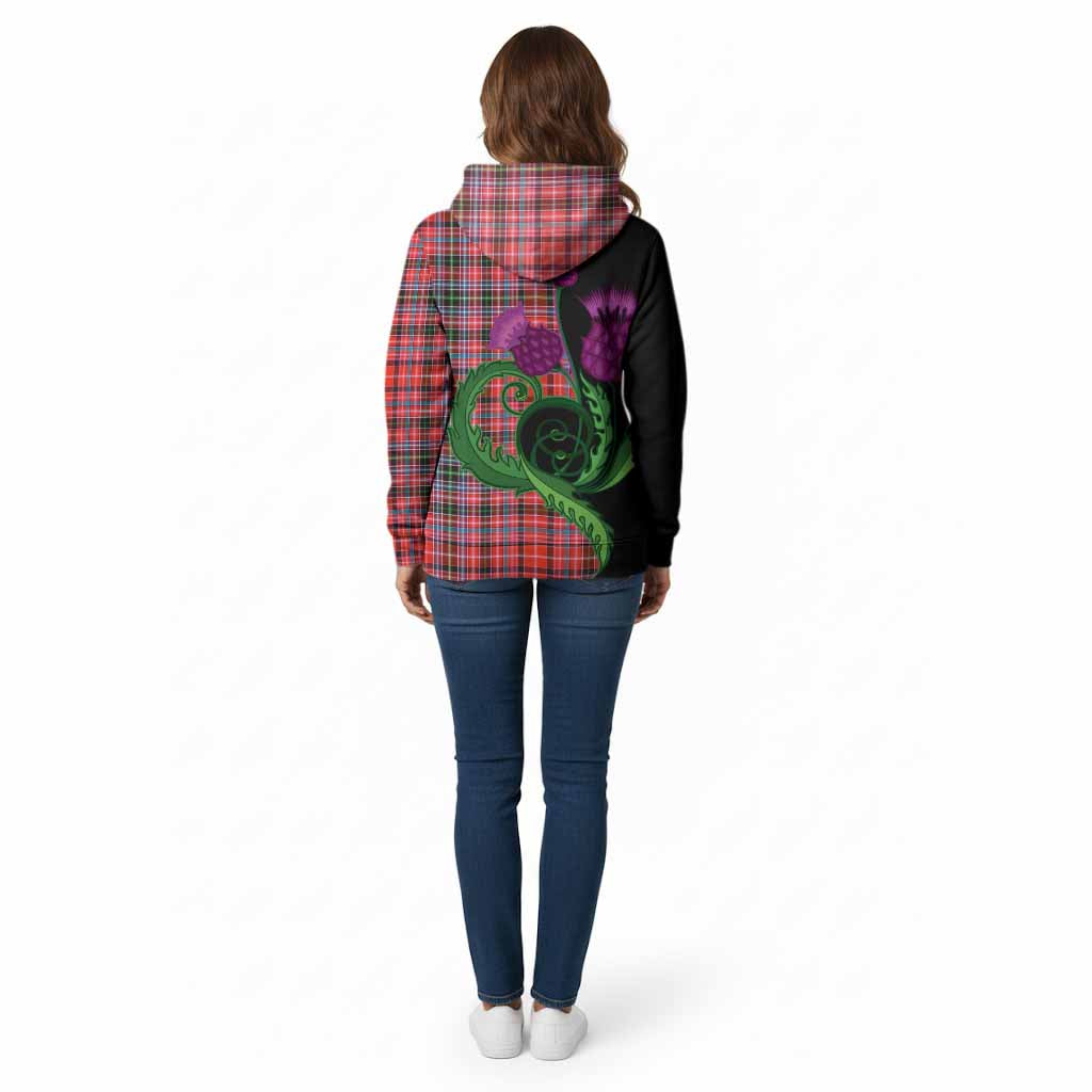 Straiton Tartan Cotton Hoodie Traditional Scottish Thistle