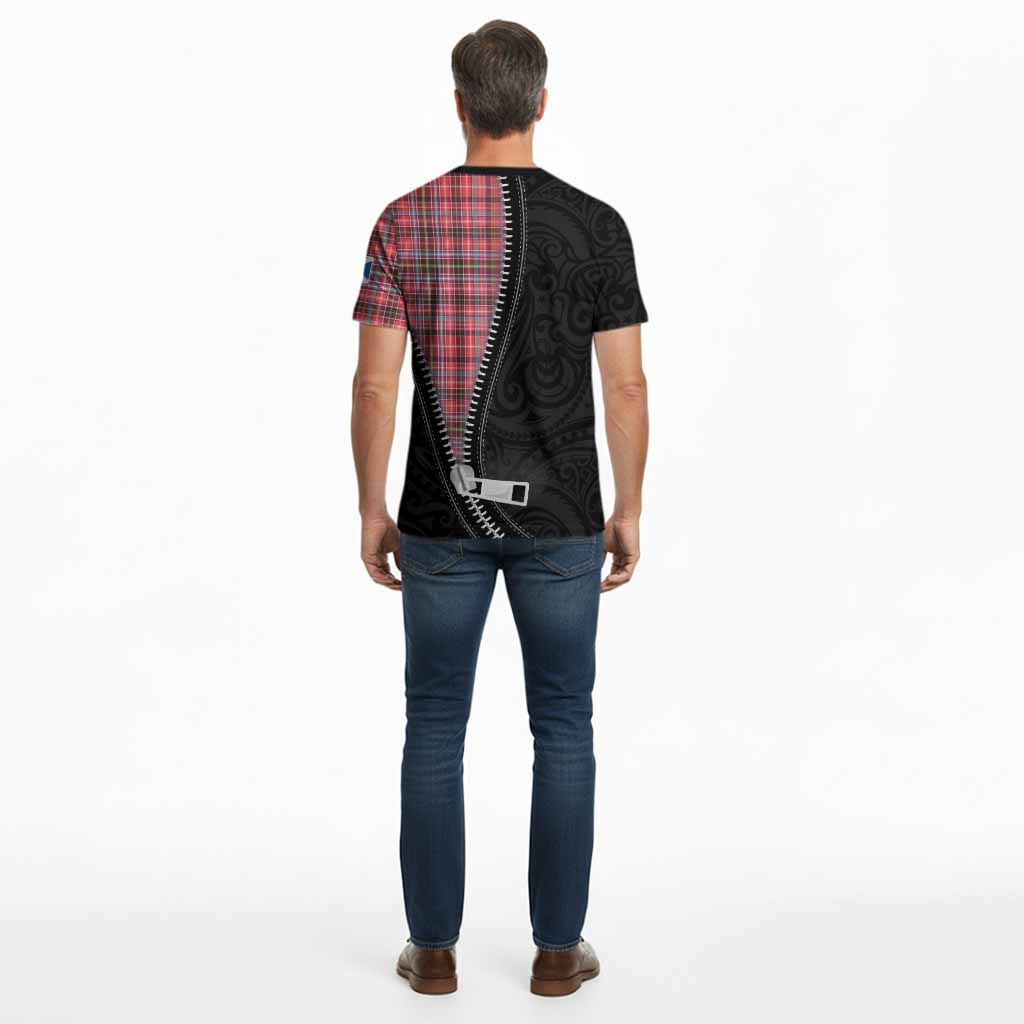 Straiton Tartan Cotton T-shirt New Zealand Pattern Unique Zipper Stylized