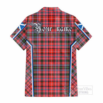 Straiton Tartan Crest Cotton Hawaiian Shirt Scotland Coat of Arm Flag Style - Tartan Vibes Clothing