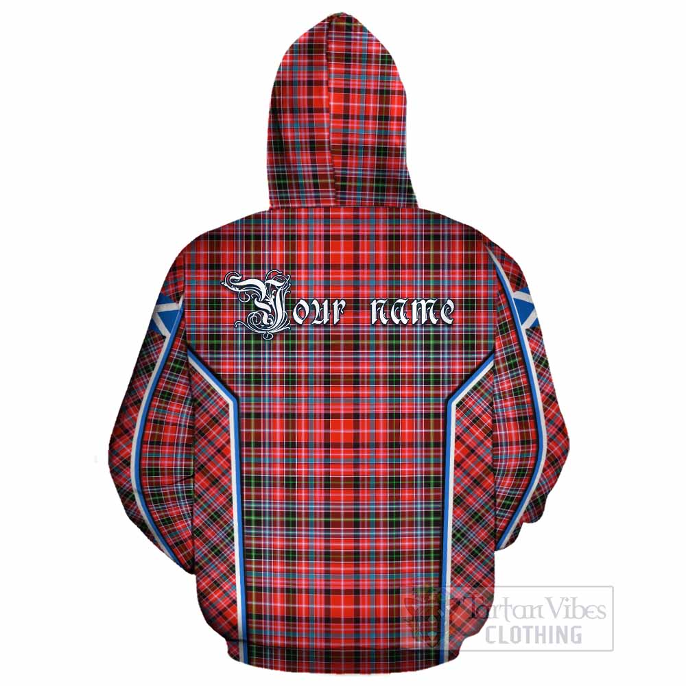 Straiton Tartan Crest Cotton Hoodie Scotland Coat of Arm Flag Style - Tartan Vibes Clothing