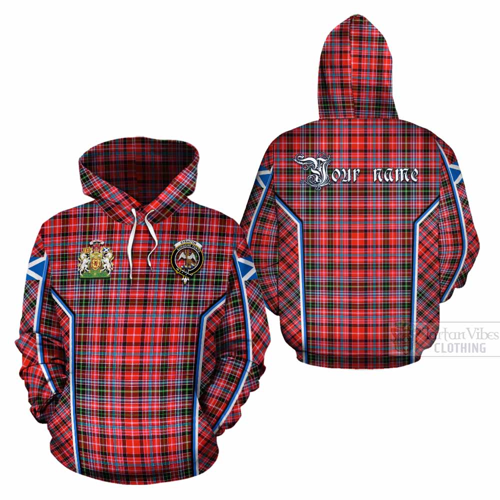 Straiton Tartan Crest Cotton Hoodie Scotland Coat of Arm Flag Style - Tartan Vibes Clothing