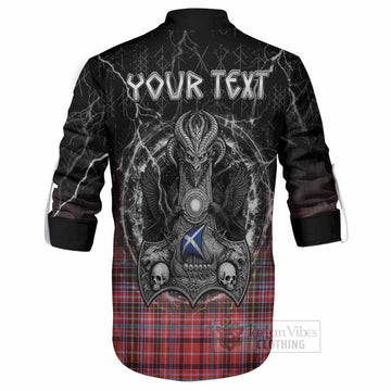 Straiton Tartan Crest Ghillie Shirt Celtic Odin's Raven Legacy