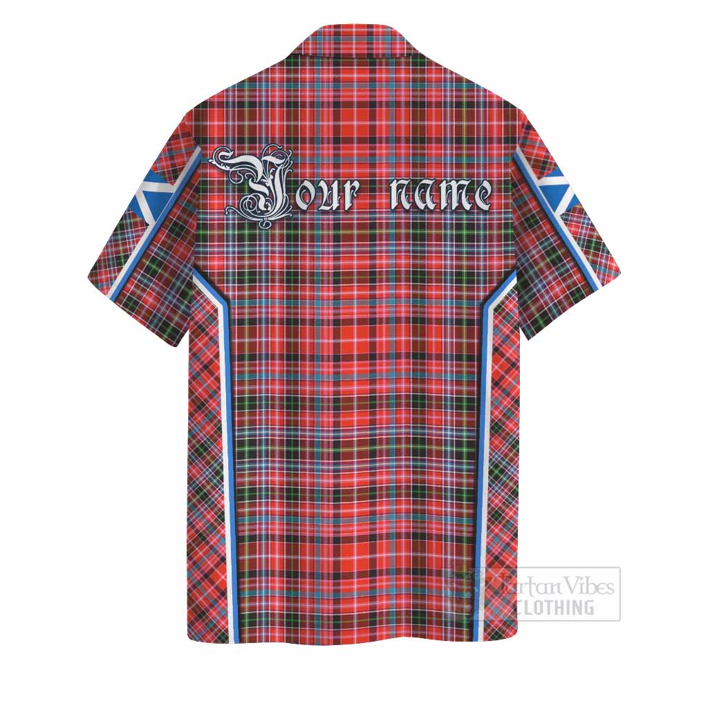 Straiton Tartan Crest Hawaiian Shirt Scotland Coat of Arm Flag Style - Tartan Vibes Clothing