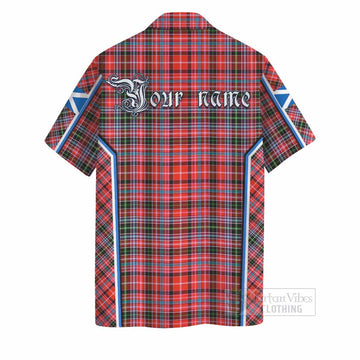 Straiton Tartan Crest Hawaiian Shirt Scotland Coat of Arm Flag Style