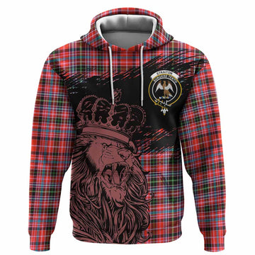 Straiton Tartan Crest Hoodie Crowned Lion Heritage Style