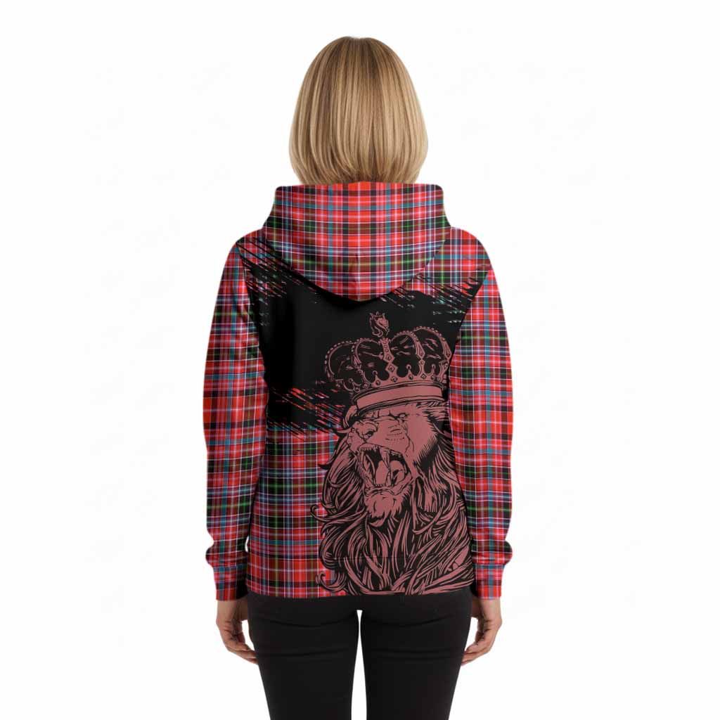 Straiton Tartan Crest Hoodie Crowned Lion Heritage Style