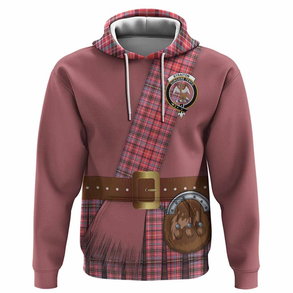 Straiton Tartan Crest Hoodie Kilt Costume Style