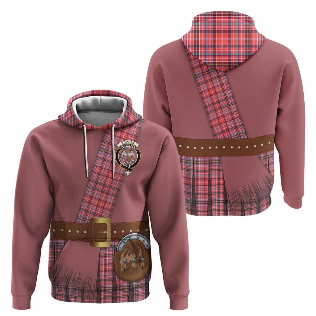 Straiton Tartan Crest Hoodie Kilt Costume Style