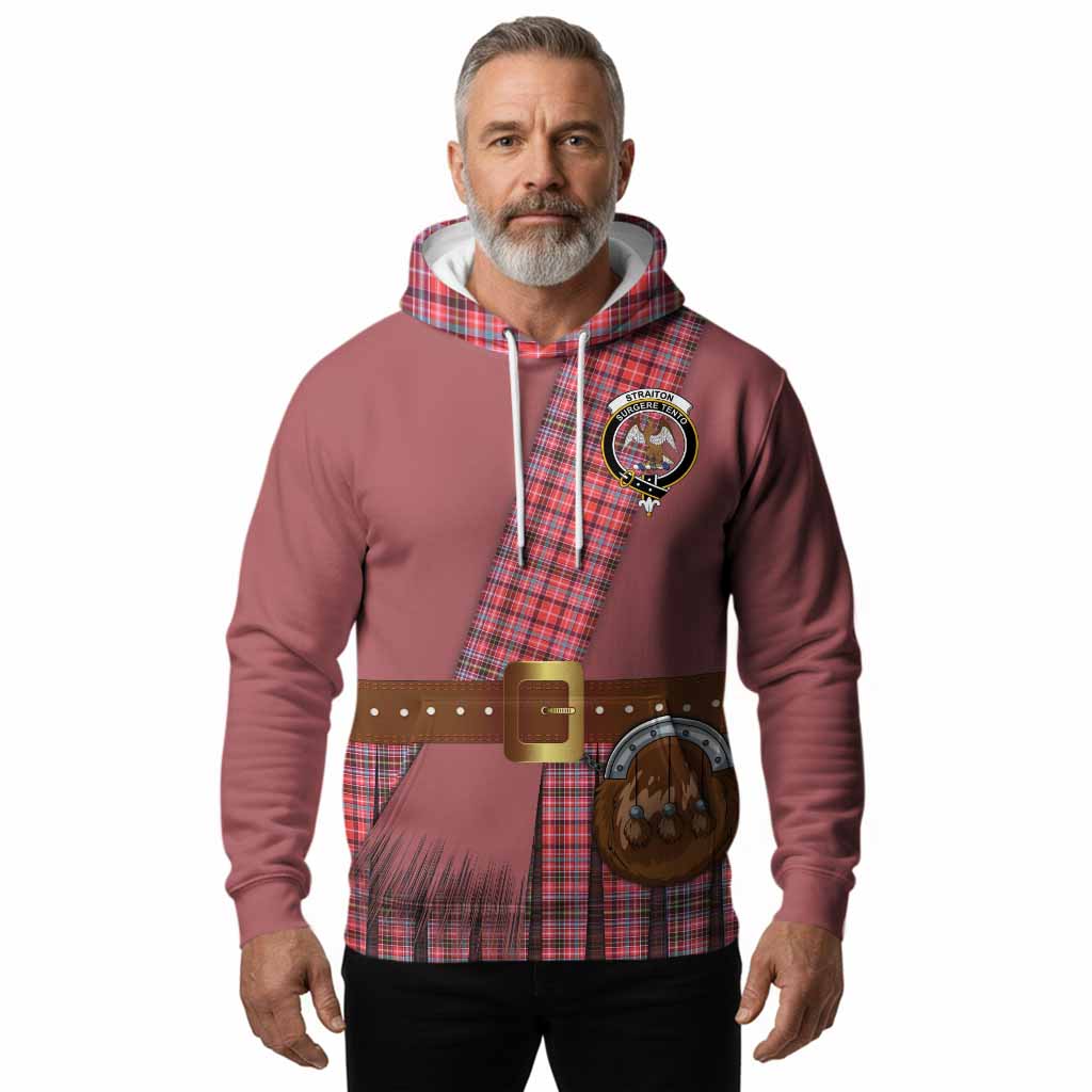 Straiton Tartan Crest Hoodie Kilt Costume Style