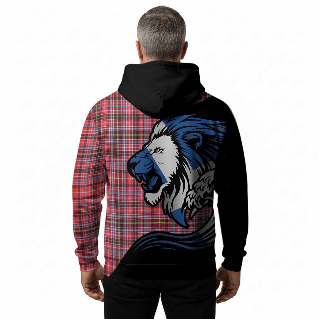 Straiton Tartan Crest Hoodie Scottish Golden Lions Wave Flow