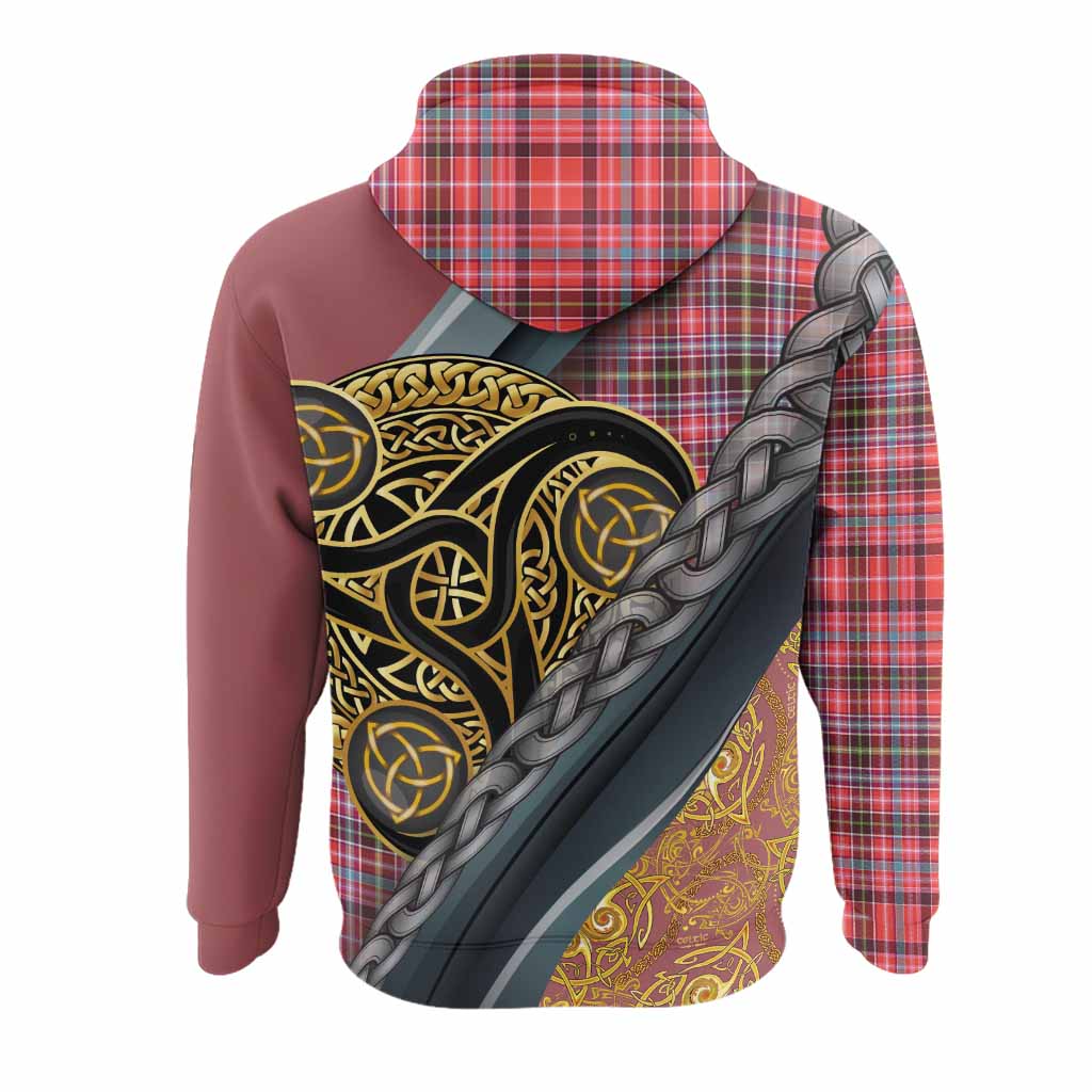 Straiton Tartan Crest Hoodie Scottish Triskele Celtic