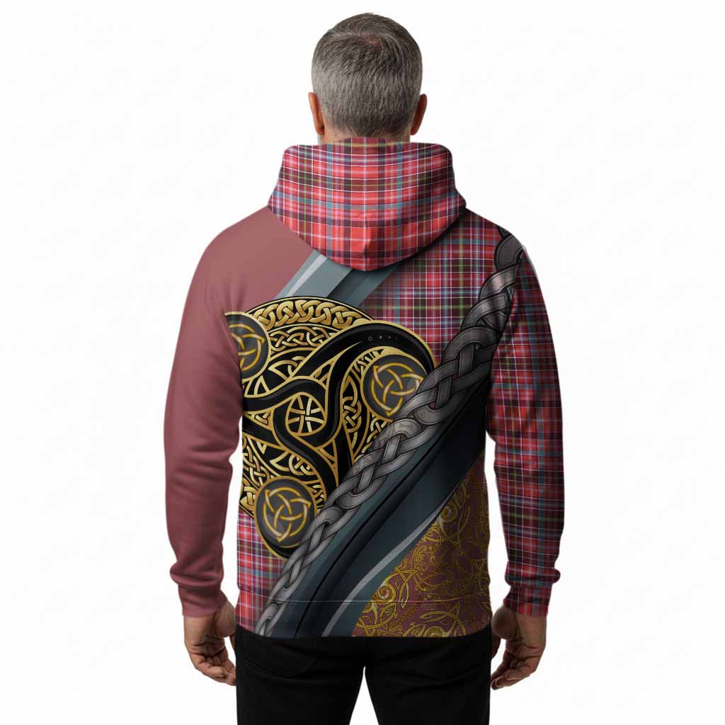 Straiton Tartan Crest Hoodie Scottish Triskele Celtic