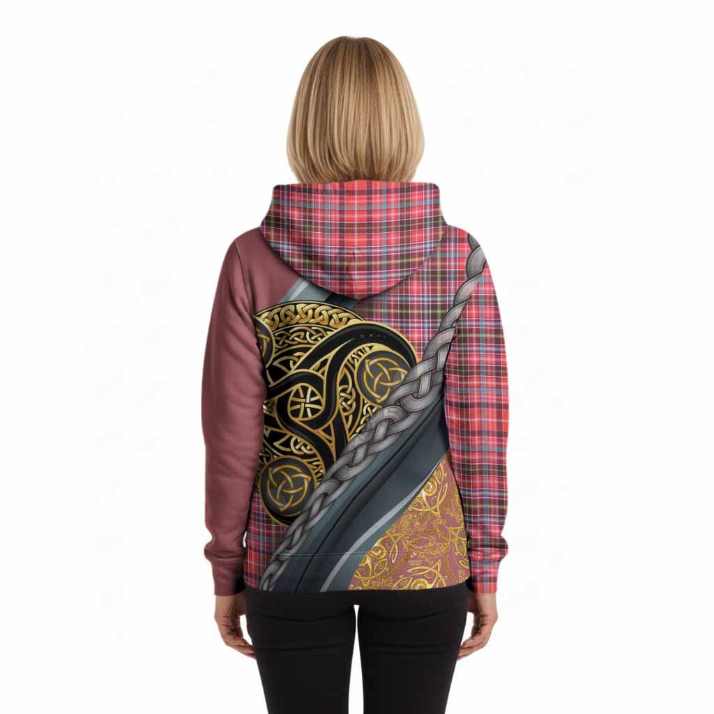 Straiton Tartan Crest Hoodie Scottish Triskele Celtic