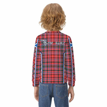 Straiton Tartan Crest Kid Knitted Sweatshirt Scotland Coat of Arm Flag Style - Tartan Vibes Clothing