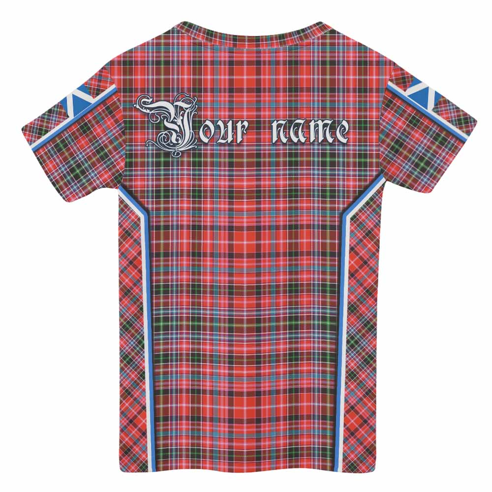 Straiton Tartan Crest Kid T-shirt Scotland Coat of Arm Flag Style - Tartan Vibes Clothing