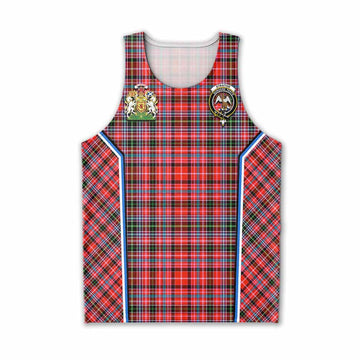Straiton Tartan Crest Men Tank Top Scotland Coat of Arm Flag Style