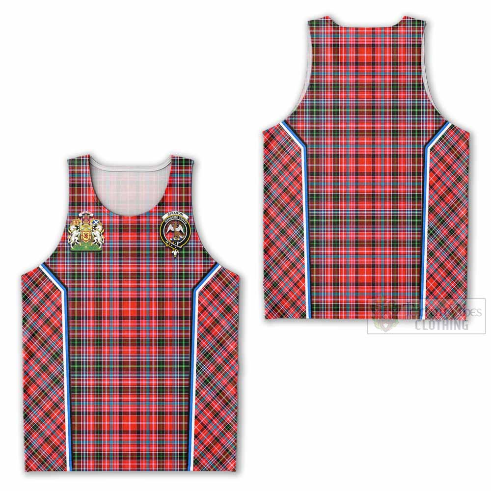 Straiton Tartan Crest Men Tank Top Scotland Coat of Arm Flag Style - Tartan Vibes Clothing