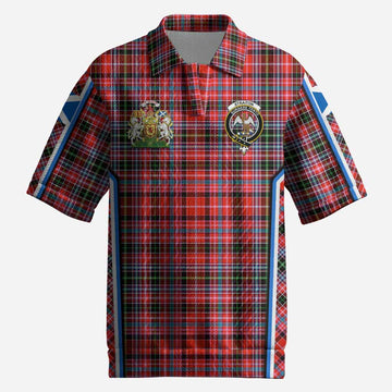 Straiton Tartan Crest Men’s Polo Sweater Top Scotland Coat of Arm Flag Style