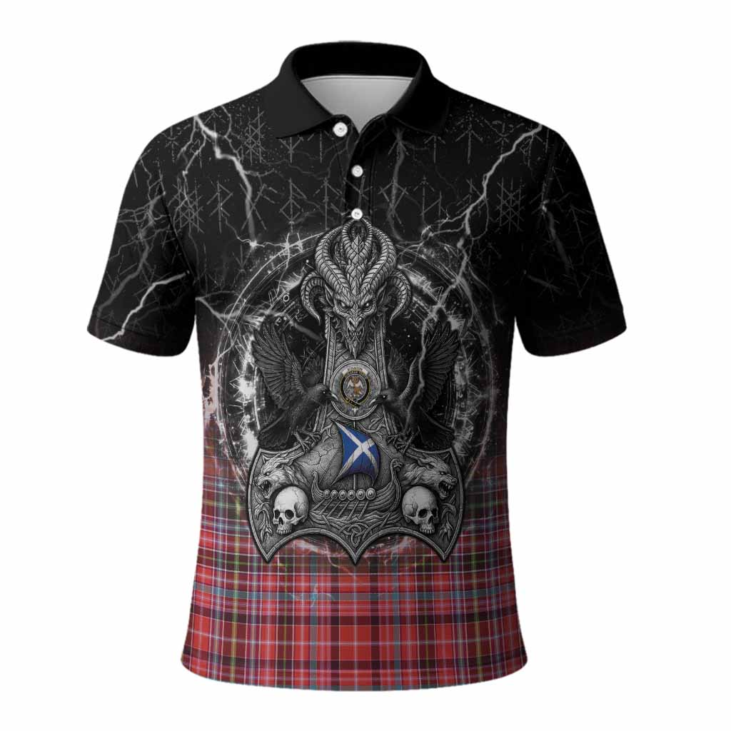 Straiton Tartan Crest Polo Shirt Celtic Odin's Raven Legacy