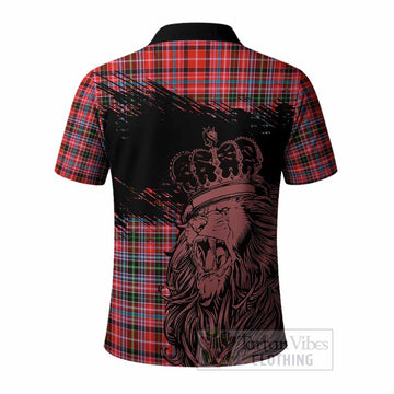 Straiton Tartan Crest Polo Shirt Crowned Lion Heritage Style