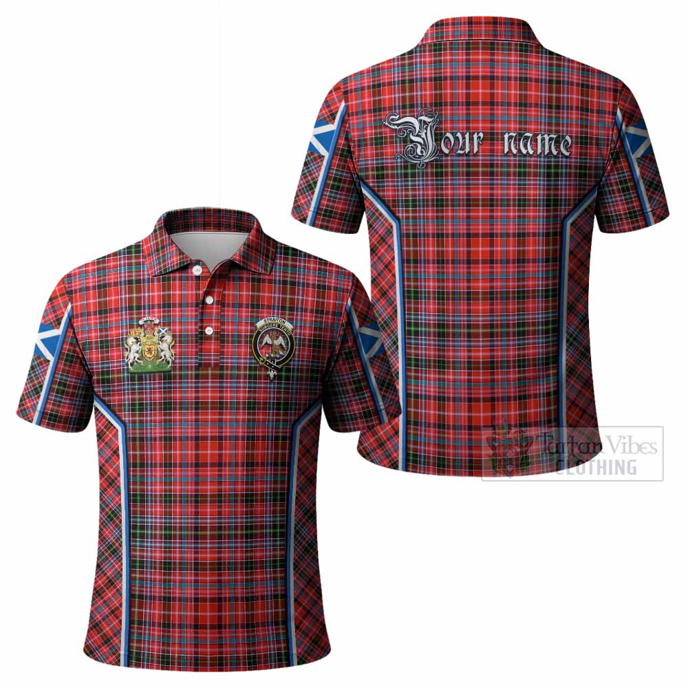Straiton Tartan Crest Polo Shirt Scotland Coat of Arm Flag Style - Tartan Vibes Clothing