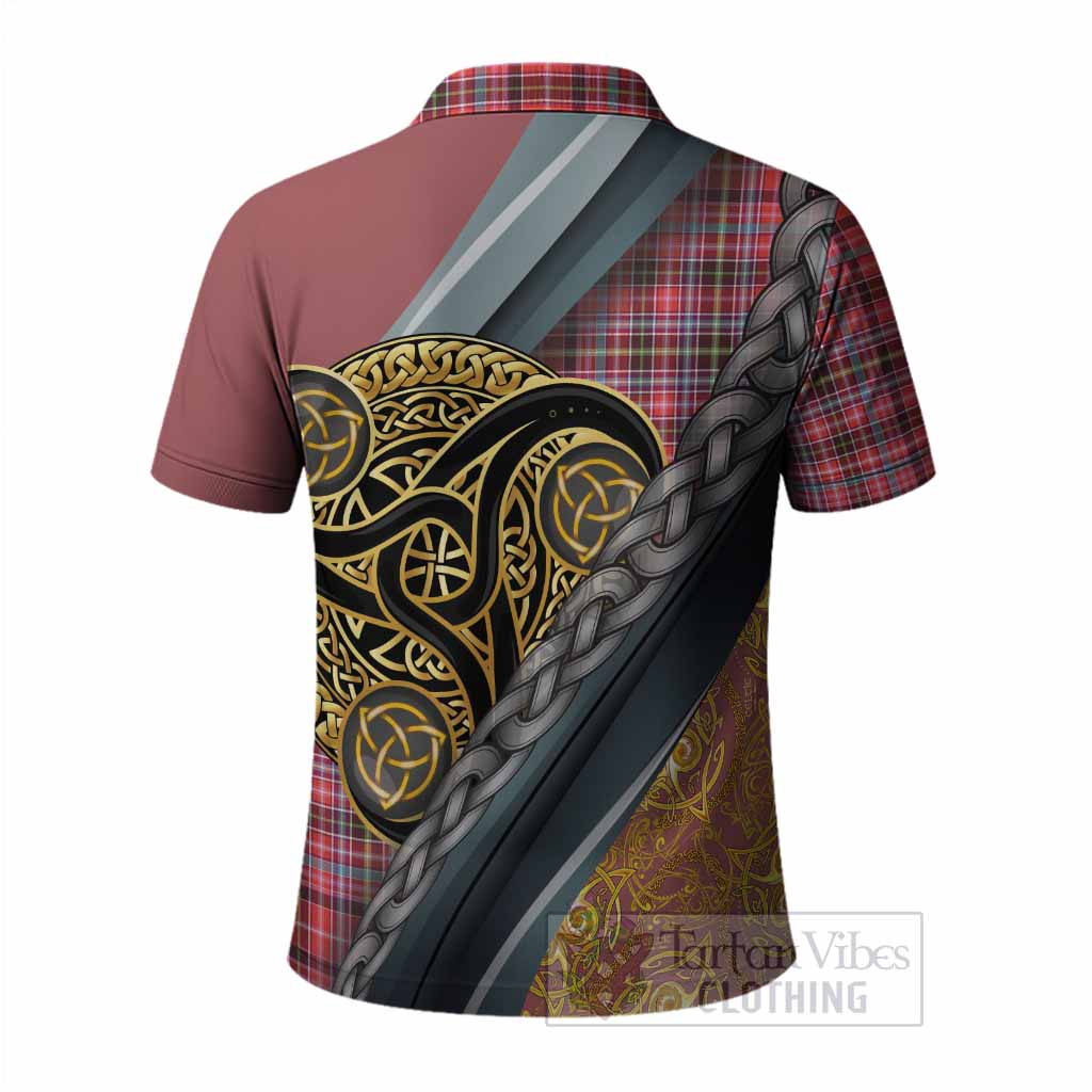 Straiton Tartan Crest Polo Shirt Scottish Triskele Celtic
