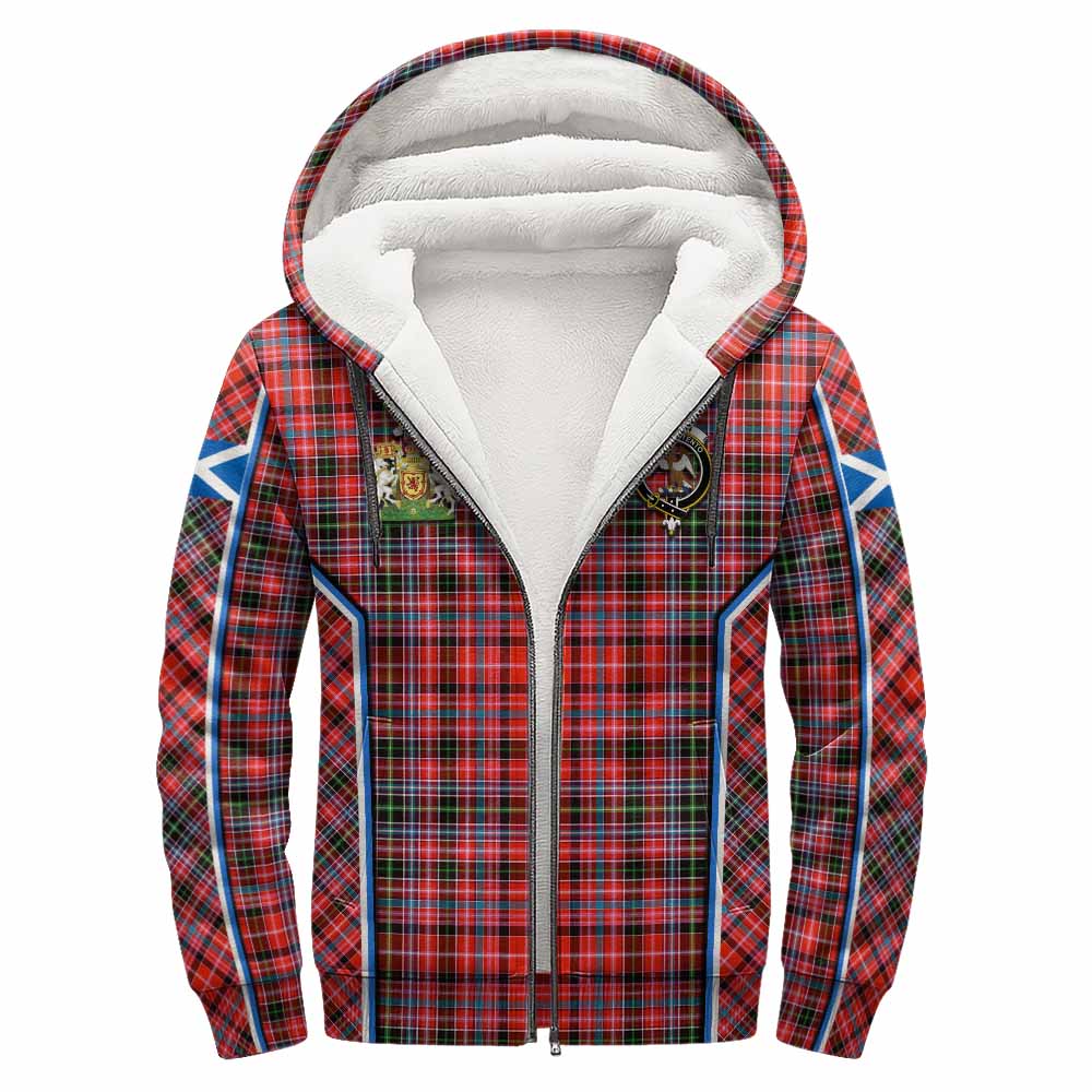 Straiton Tartan Crest Sherpa Hoodie Scotland Coat of Arm Flag Style - Tartan Vibes Clothing