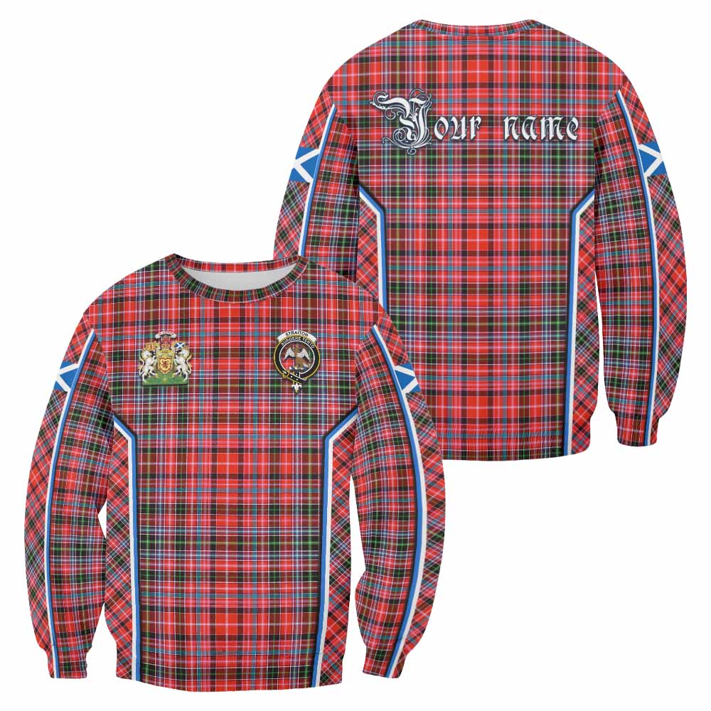 Straiton Tartan Crest Sweatshirt Scotland Coat of Arm Flag Style - Tartan Vibes Clothing