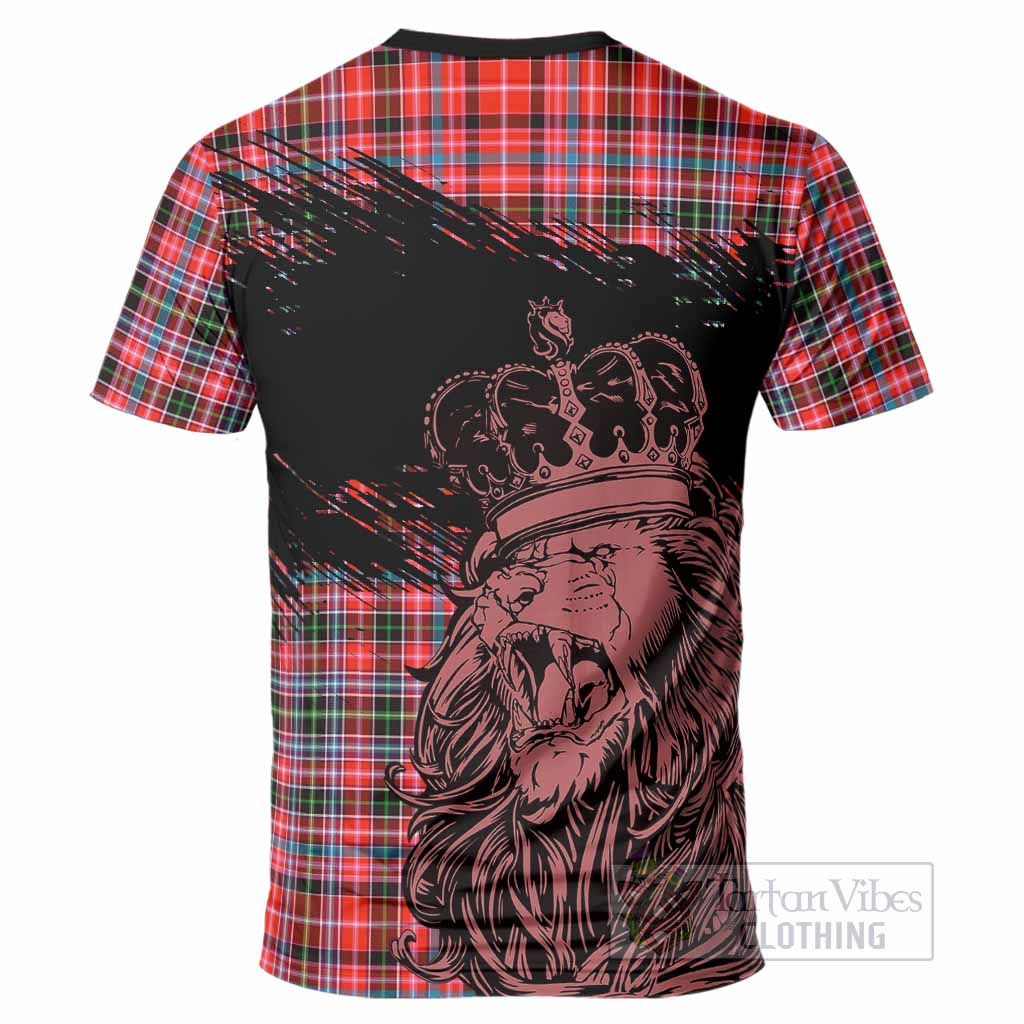 Straiton Tartan Crest T-Shirt Crowned Lion Heritage Style